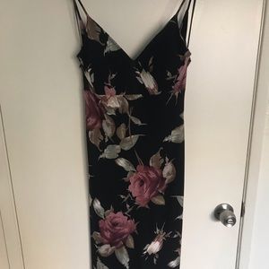 Black Dress with Flowers